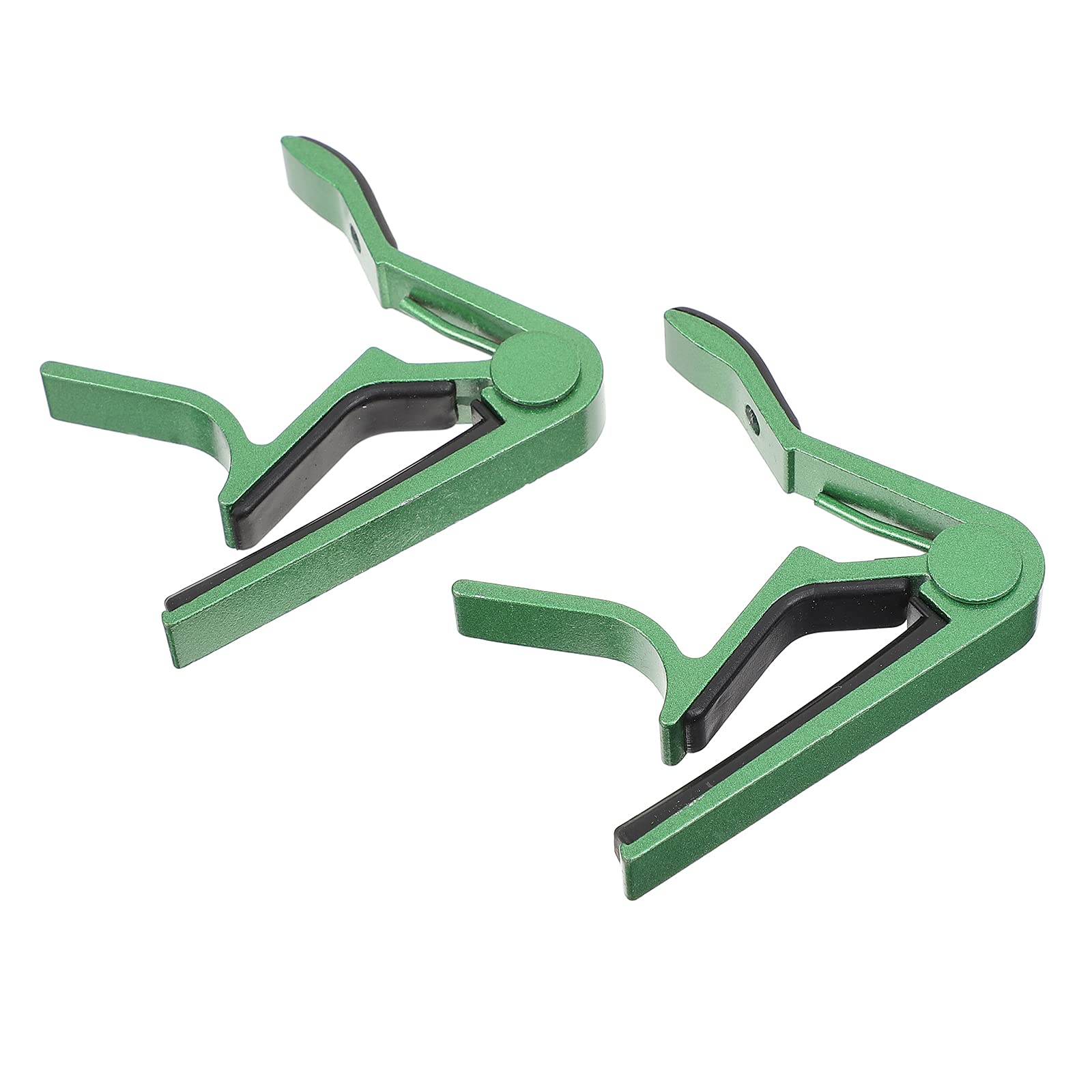 2Pcs Aluminum Guitar Capos for Acoustic & Ukulele - Green Guitar Clamps with Quick Release - Perfect for Live Performances, Studio Recording & Travel