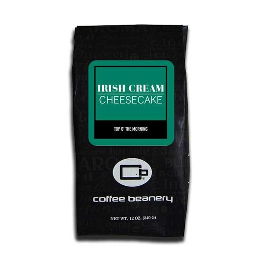 Irish Cream Cheesecake Flavored Arabica Coffee - Medium Roast Ground Coffee (12oz) for Automatic Drip - Perfect for Breakfast, Dessert Pairing & Office Brewing