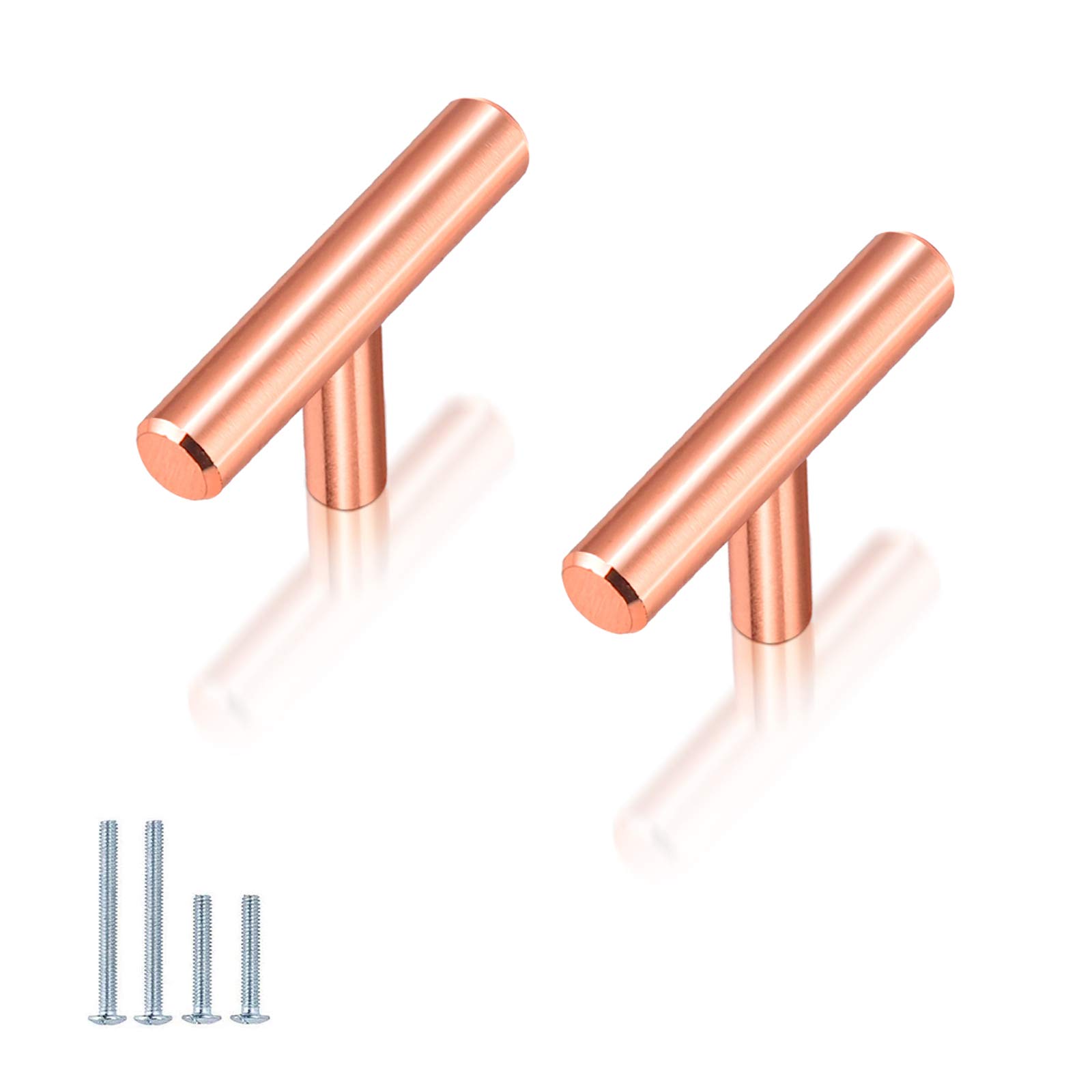 Rose Gold Cabinet Pulls - Stainless Steel Drawer Handles for Kitchen & Dresser