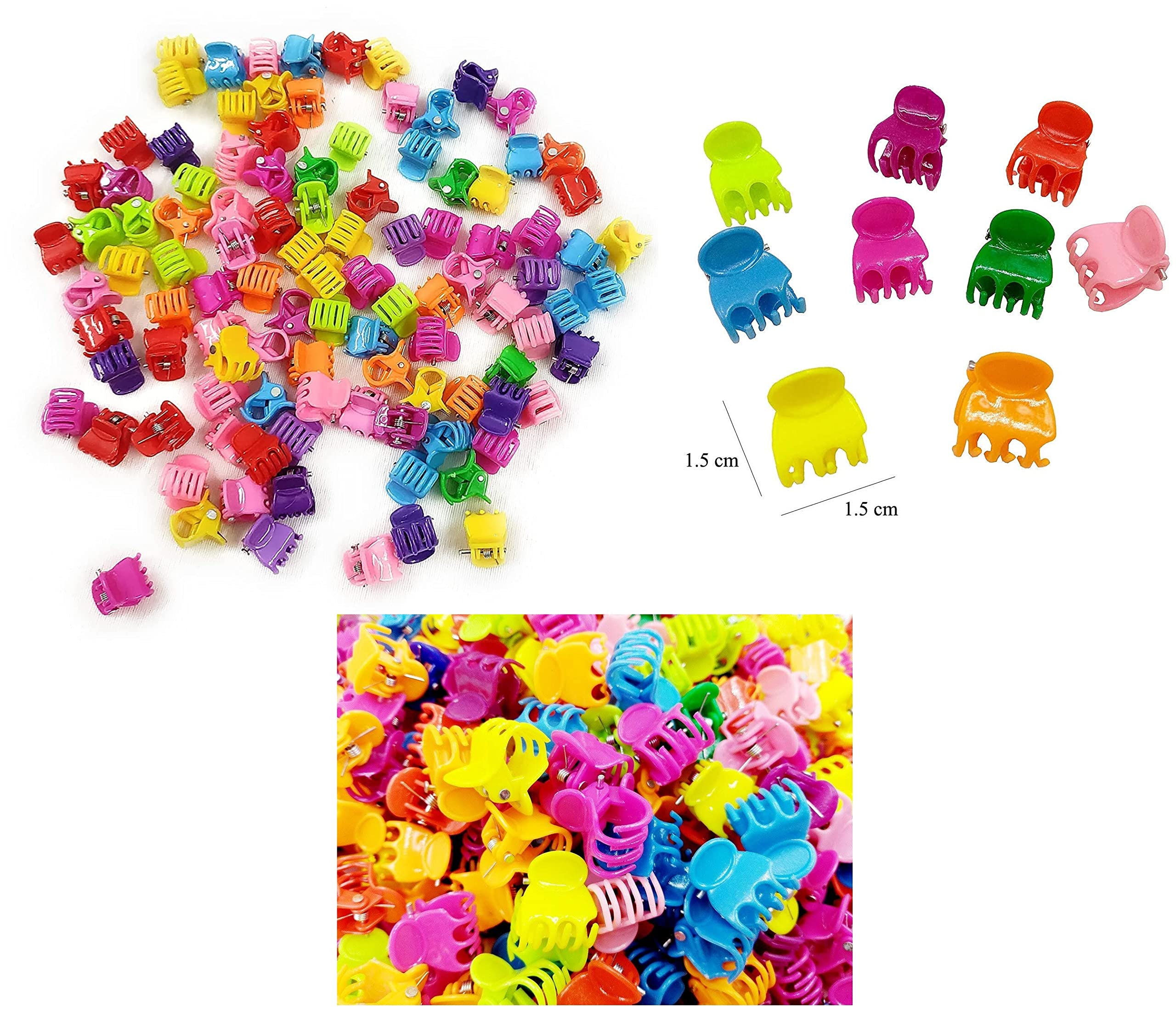 Dishita Creations Mini Claw Hair Clips Set - 40-Piece Mixed Colors for Baby Girls, Kids & Women | Perfect for School, Parties & Everyday Hairstyles