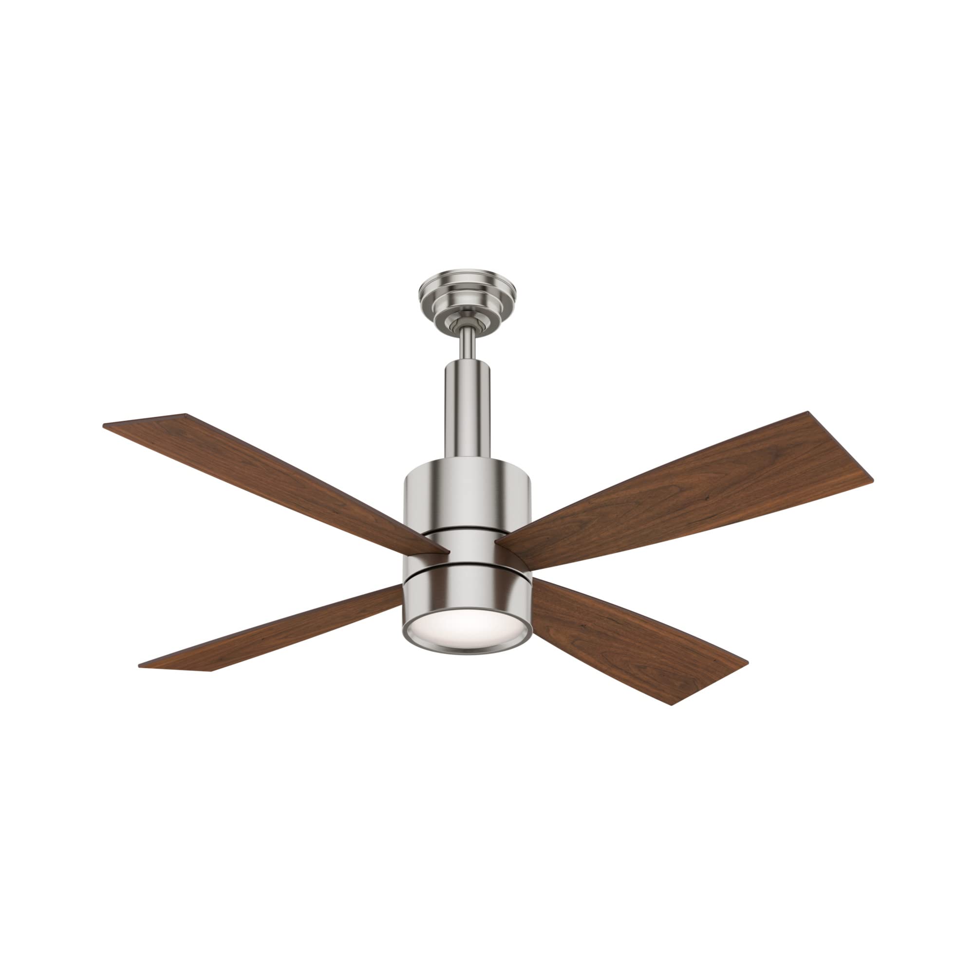 Casablanca Bullet Indoor Ceiling Fan with LED Light and Wall Control - Energy Efficient Quiet Fan for Bedroom, Living Room & Office - Modern Cooling Solution with Remote Control