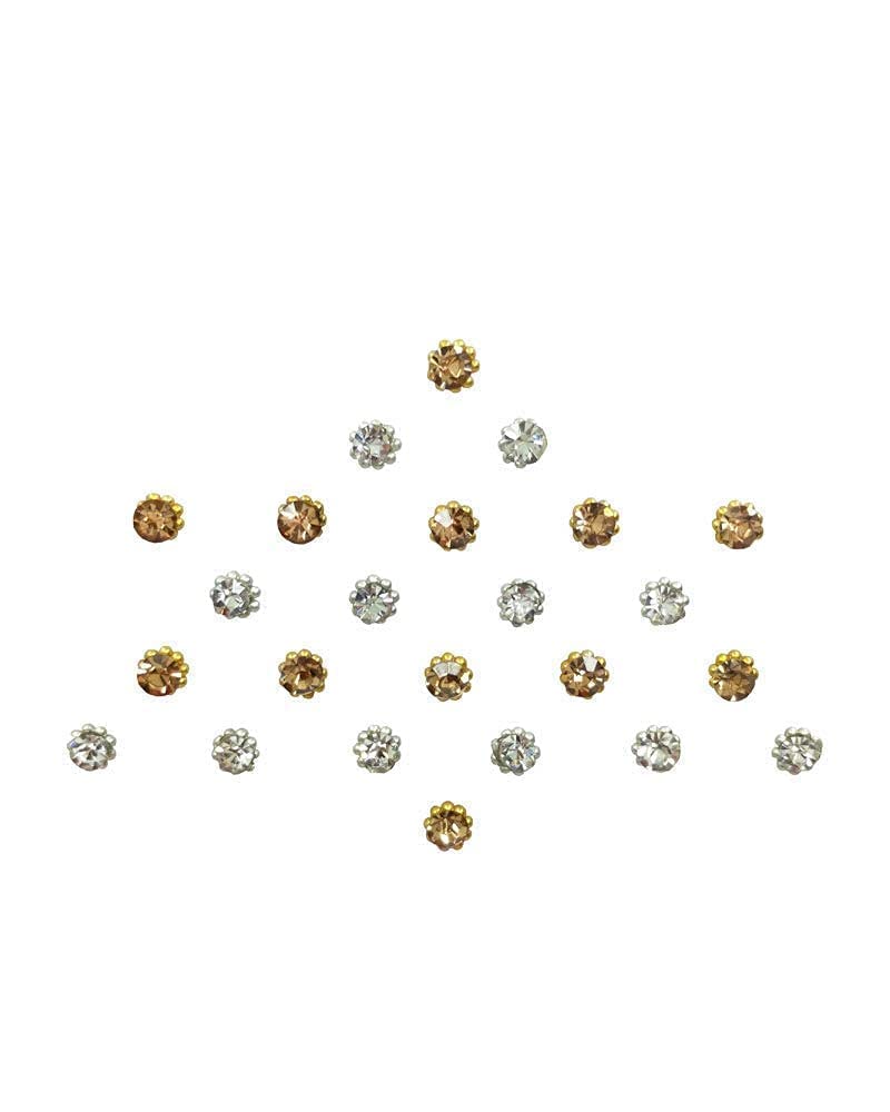 Gold & Silver Bindi Pack - Indian Forehead Jewelry for Weddings, Festivals & Special Occasions | Beauty Gold Diamond Collection