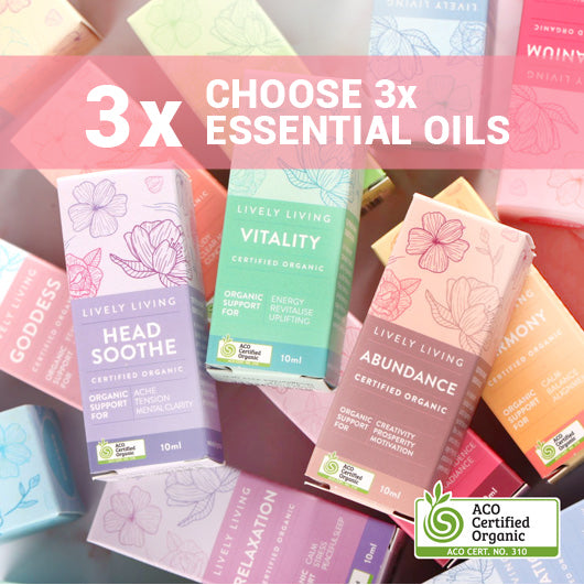 Organic Essential Oils 3-Pack Set - Lavender, Peppermint & Tea Tree Oils for Aromatherapy, Diffuser & Massage | 100% Pure Therapeutic Grade | Bonus Gift Included