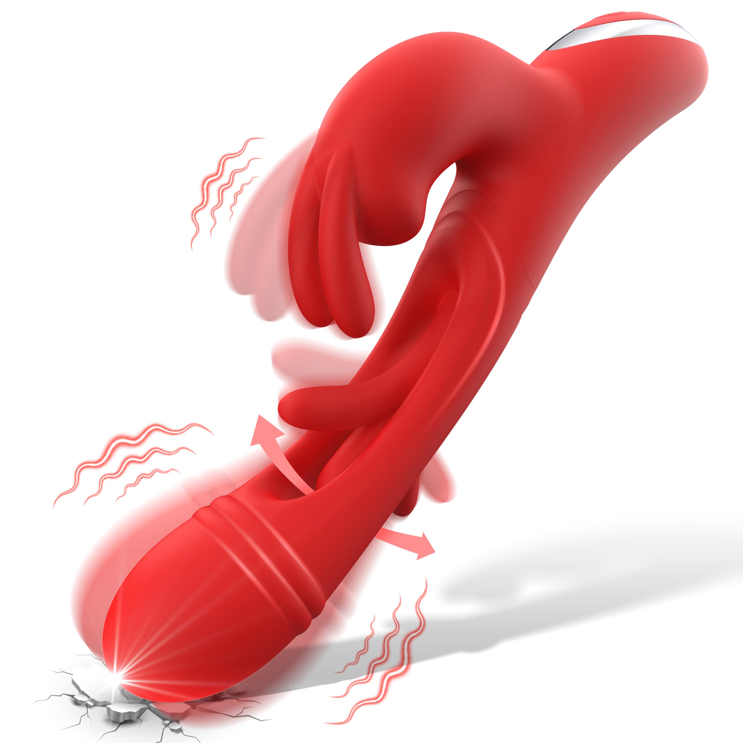 Premium Rabbit Vibrator for Women - 12 Vibrating & 12 Flapping Modes, Dual Stimulation Clitoral & G-Spot Massager | Adult Sex Toy for Female Pleasure, Couples Play & Solo Exploration