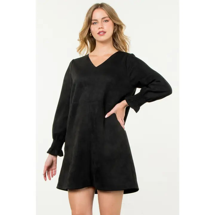 Long Sleeve Suede Dress for Women - Soft & Stylish Fall/Winter Outfit (Multiple Colors) | Sale $47.20 | Perfect for Office, Date Night & Holiday Parties