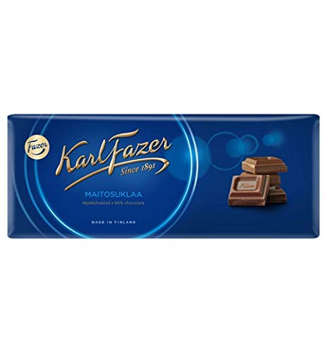 Fazer Karl Fazer Milk Chocolate Bars - 22 Pack (200g Each) | Premium Finnish Chocolate for Gifts, Snacking & Dessert Baking