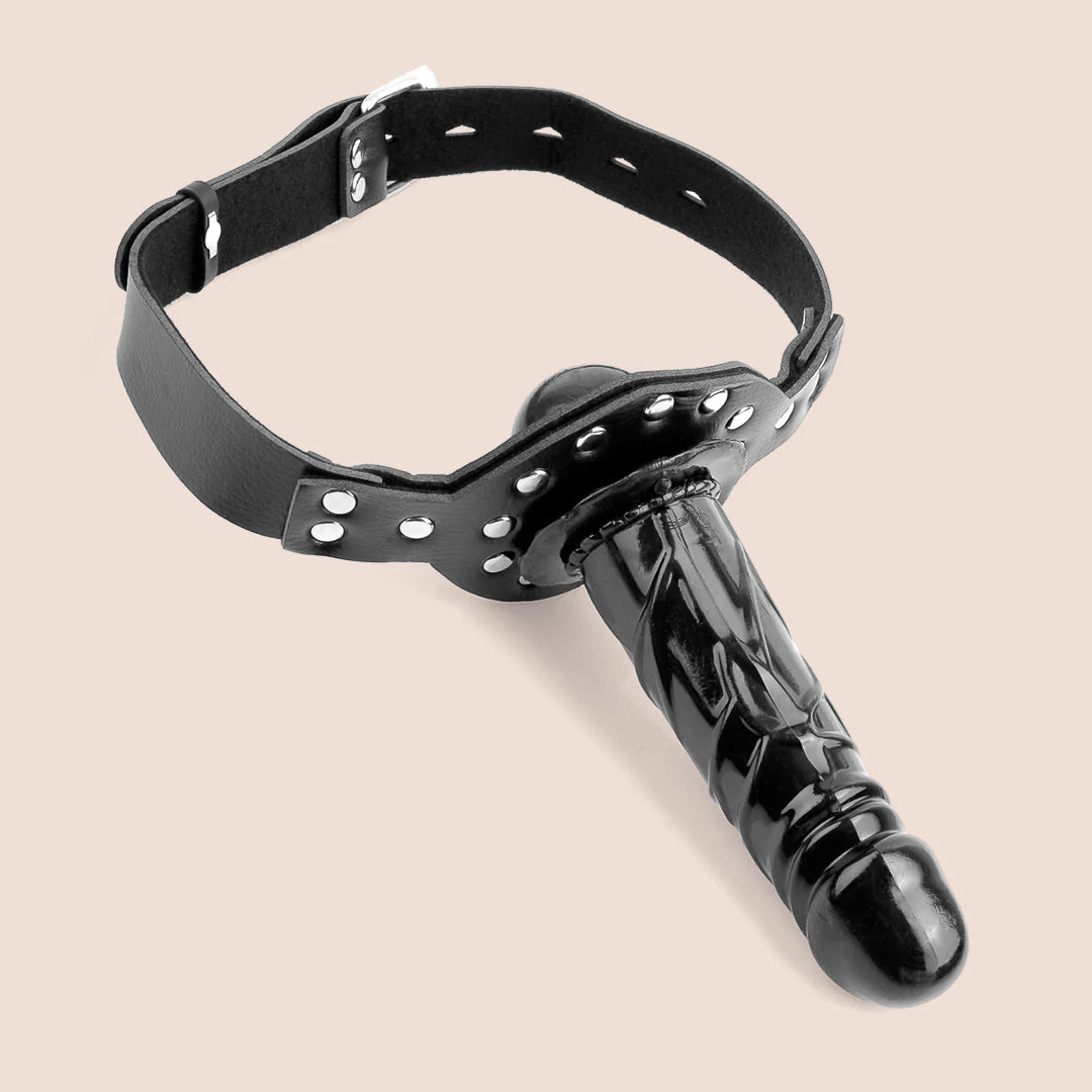 Premium Leather Ball Gag with Adjustable Strap - BDSM Bondage Gear for Adults, Role Play & Sensory Play Accessories - Perfect for Couples Play, Spice Up Your Bedroom & BDSM Fantasy Scenes