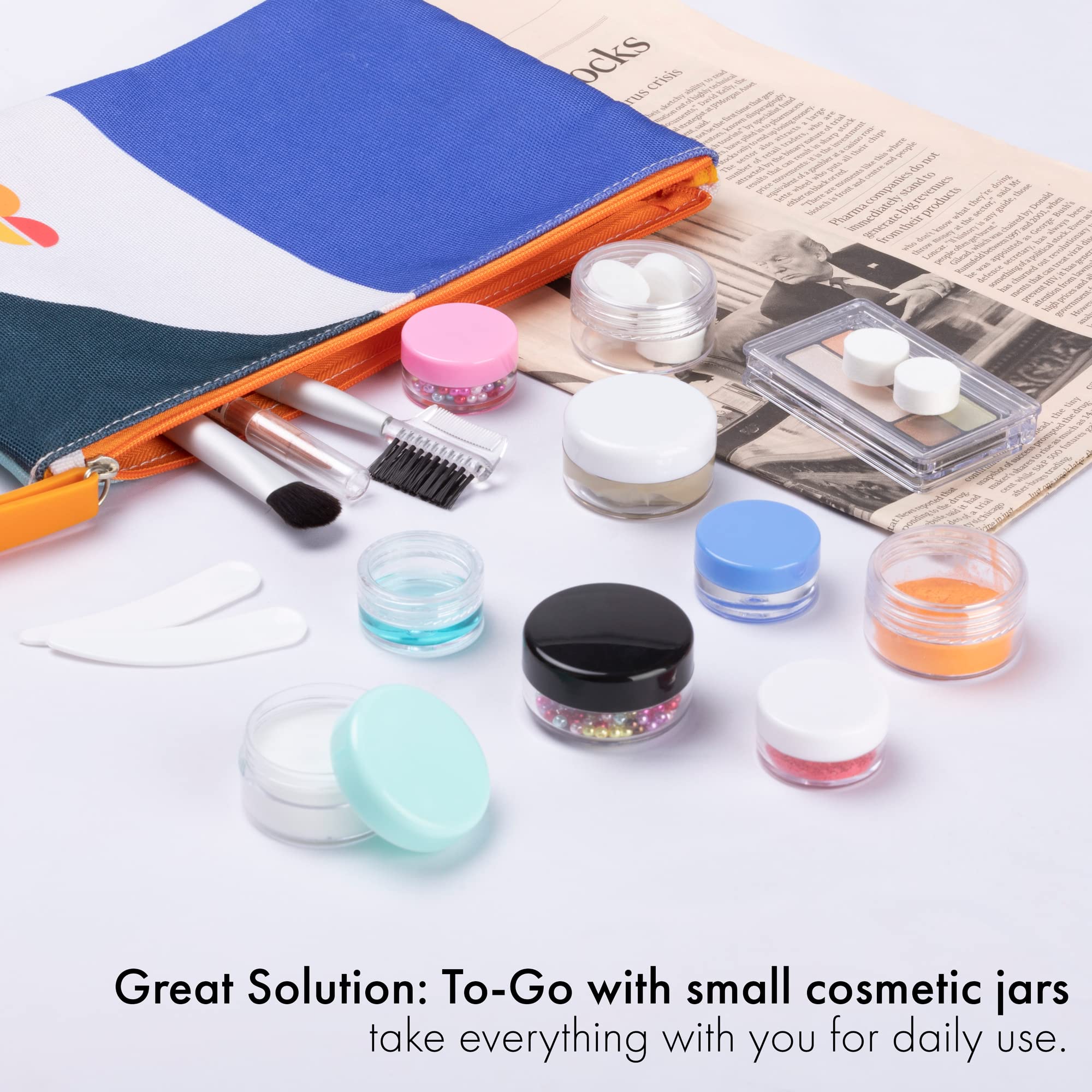 40Pcs 10 Gram BPA-Free Plastic Cosmetic Containers with Lids - Travel-Sized Jars for Lotion, Cream, Toner, Lip Balm & Makeup Samples (10g-40pcs, Green) | Perfect for DIY Beauty Products, Travel Toiletries & Sample Packaging