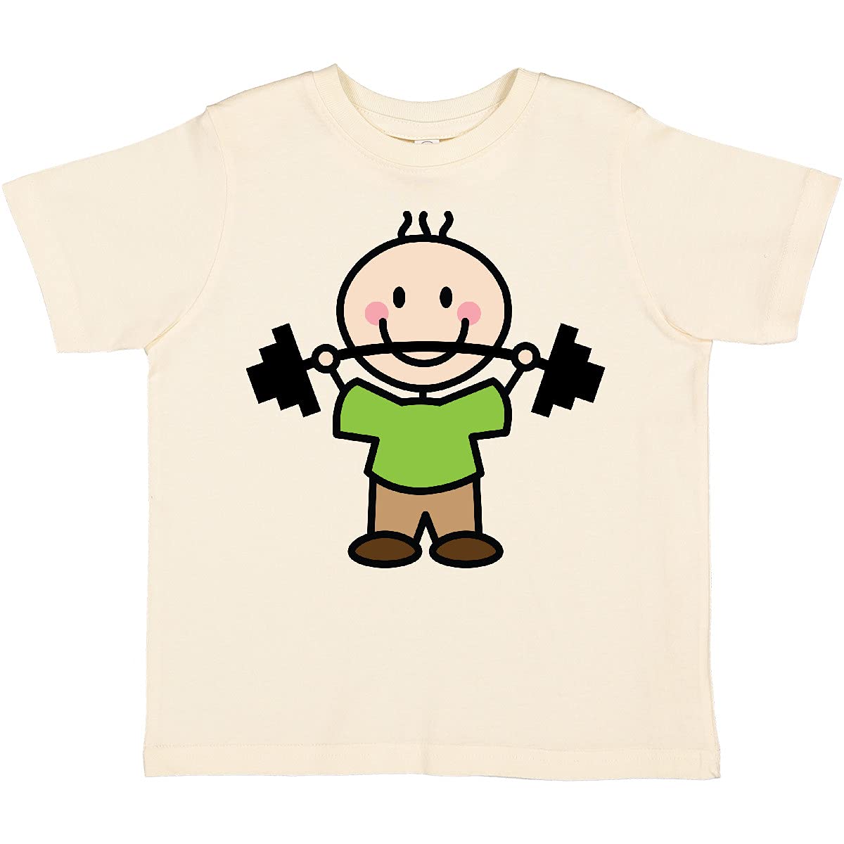 Inktastic Weightlifting Boy Toddler T-Shirt - Cute Weightlifter Graphic Tee for Kids - Gym, Workout & Sports Apparel for Active Toddlers