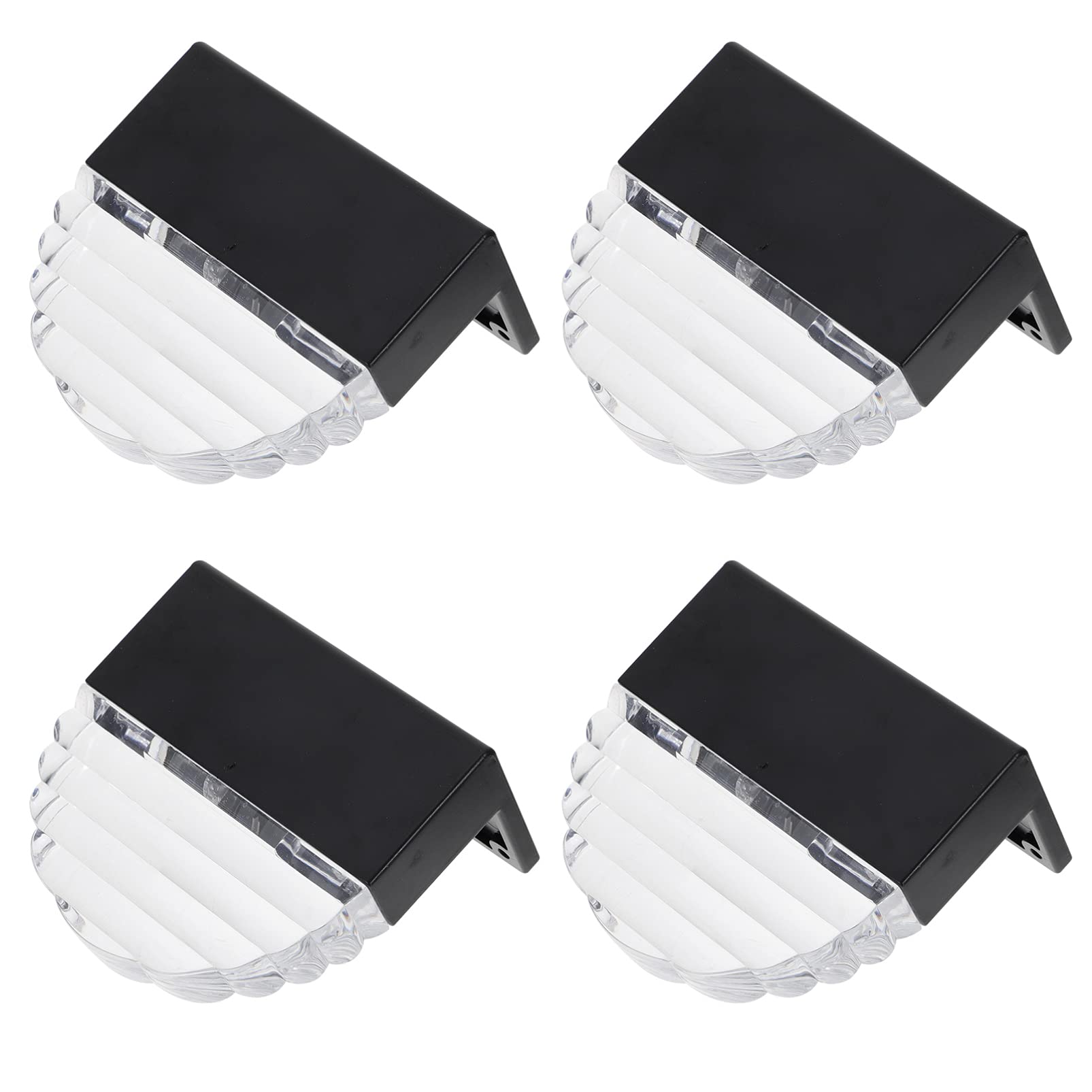 DOITOOL Solar LED Stair Lights - Waterproof Outdoor Step Lights for Deck, Pathway, Garden, Yard, Walkway - Energy Efficient & Easy Installation (4 Pack) - Perfect for Nighttime Safety and Landscape Lighting
