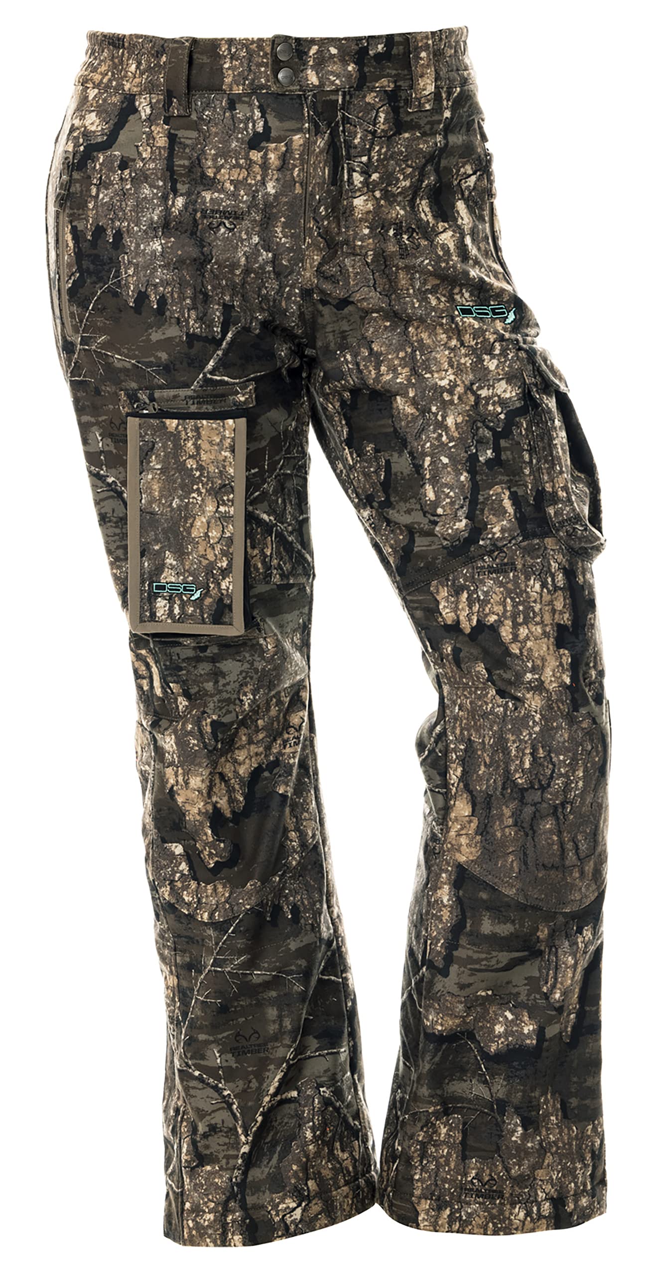DSG Outerwear Women's Ava 2.0 Softshell Hunting Pants - Lightweight, Water-Resistant, with Phone Pouch for Mild Weather - Perfect for Outdoor Activities, Hunting, and Hiking