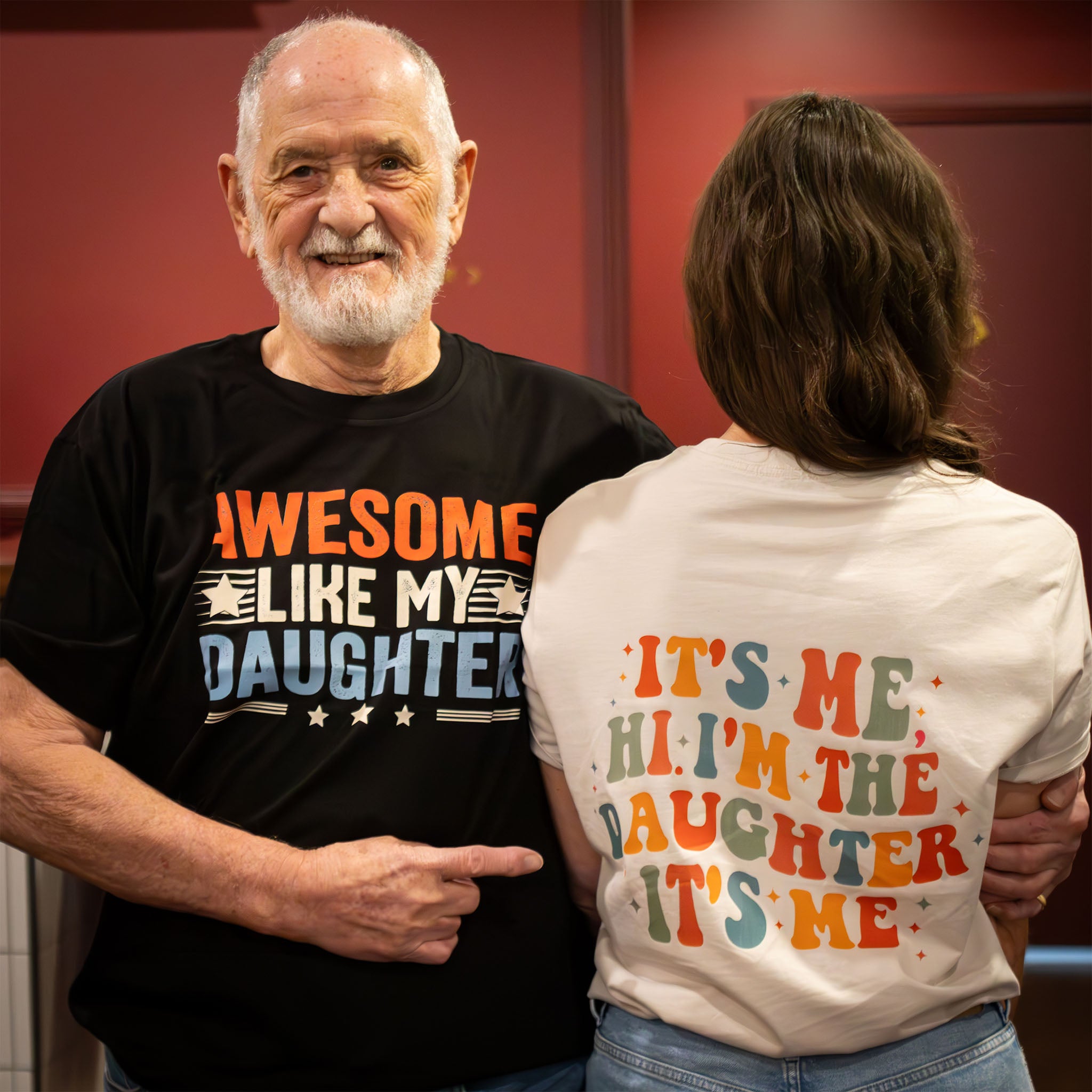 Awesome Like My Daughter T-Shirt - Funny Family Matching Outfit for Father & Daughter - Perfect for Birthdays, Holidays & Family Photos