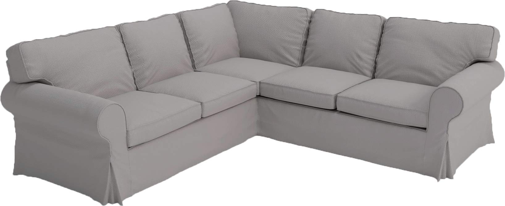IKEA Ektorp Sofa Slipcover - Cotton Replacement Cover for 2-2 Seater & Corner Sectional Sofas (Light Dense Gray) | Washable Sofa Protector for Living Room, Family Room & Home Decor
