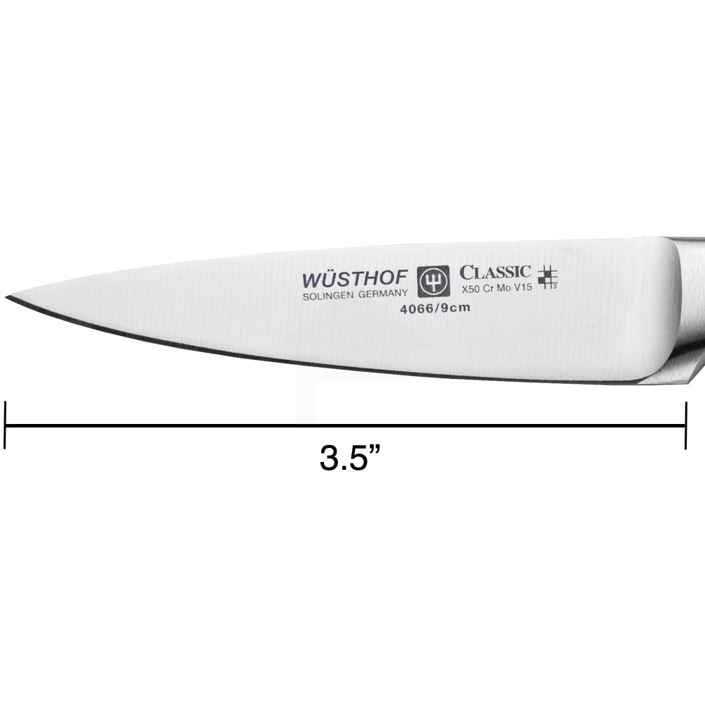 Wusthof Classic Paring Knife 3.5-inch - Premium German Stainless Steel Kitchen Knife with Ergonomic Handle - Perfect for Peeling, Slicing Fruits & Vegetables - Ideal for Home Chefs & Professional Cooking