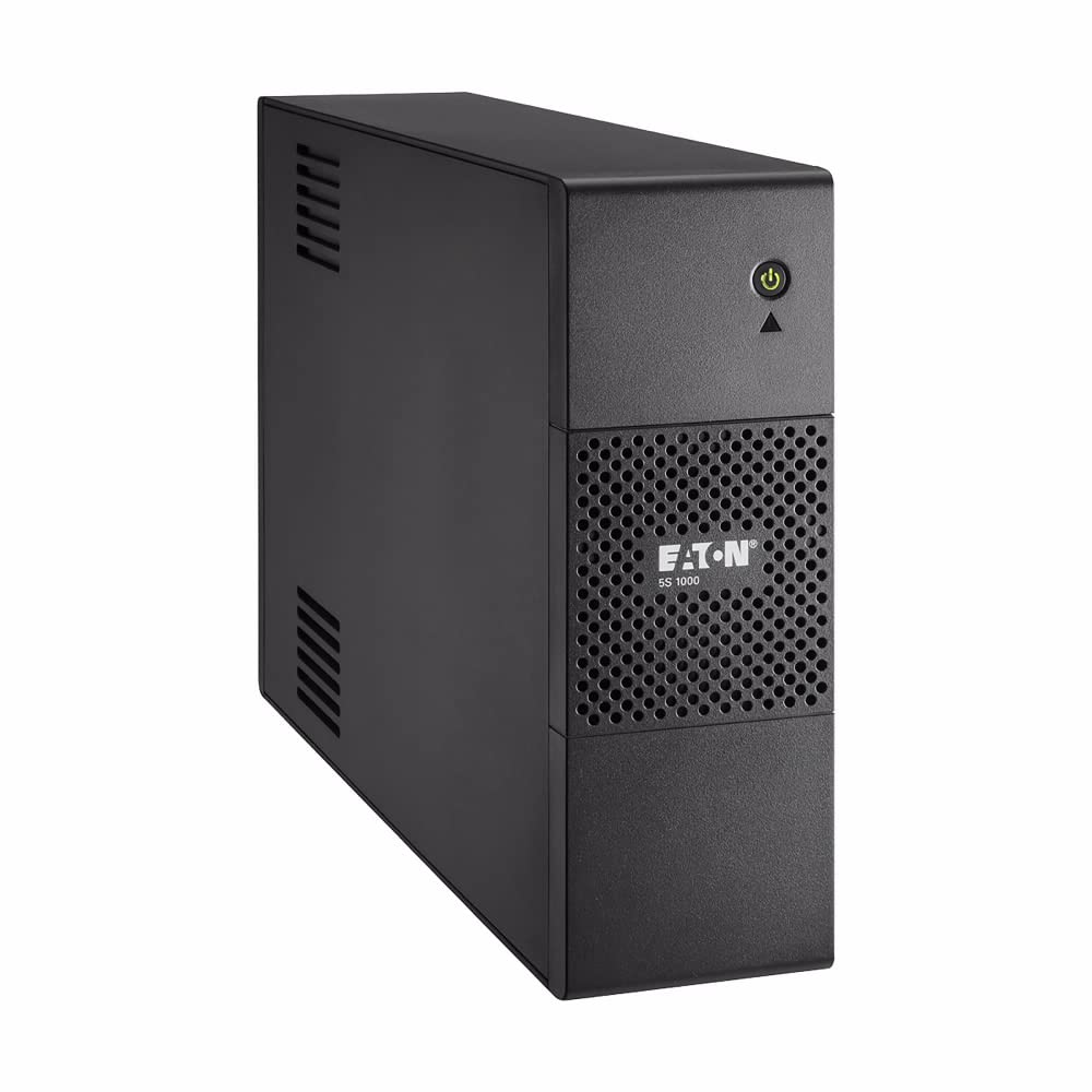 Eaton 5S 1000 IEC UPS - 1000VA Line-interactive Uninterruptible Power Supply with 8 Outlets (IEC-C13 10A), Shutdown Software & BS Cable - Backup Power for Home Office, Server & Network Equipment