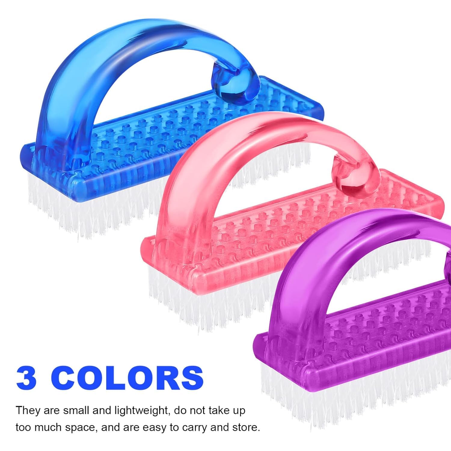 Professional Nail Brush Set - 2Pcs Manicure Tools for Cleaning & Shaping Nails | Multi-Color Nail Care Kit for Salon & Home Use | Perfect for Gel, Acrylic & Natural Nails