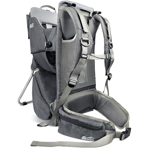 Lightweight Baby Backpack Carrier for Women & Men - Ergonomic Toddler Hiking Backpack with Large Storage Space - Comfortable Infant Carrier for Travel, Hiking, Shopping (Black) - Perfect for Outdoor Adventures & Daily Use