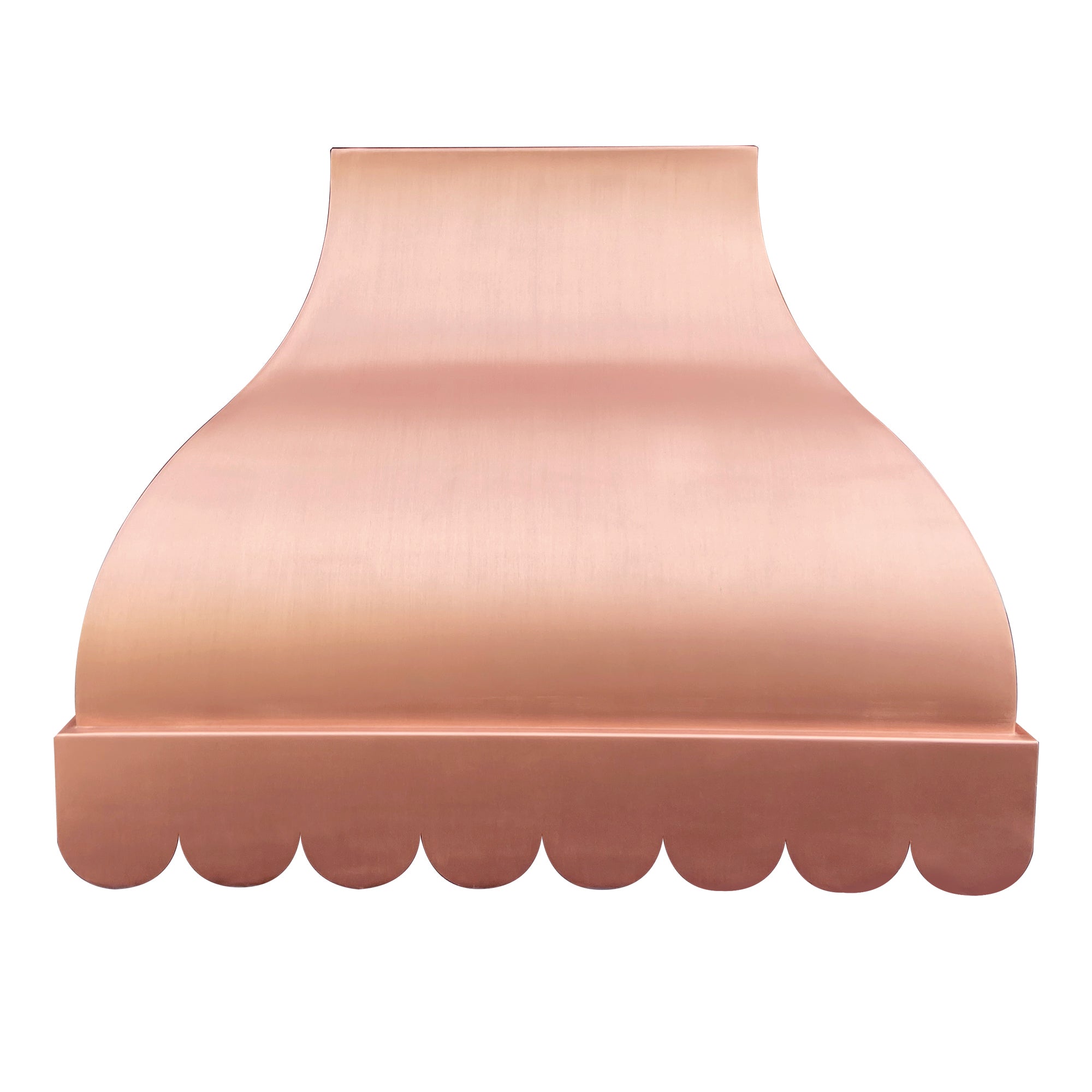 RHM Custom Scalloped Copper Range Hood VH50 1 - Elegant Kitchen Ventilation for Caroline Style Homes | Perfect for Modern Farmhouse & Rustic Kitchens