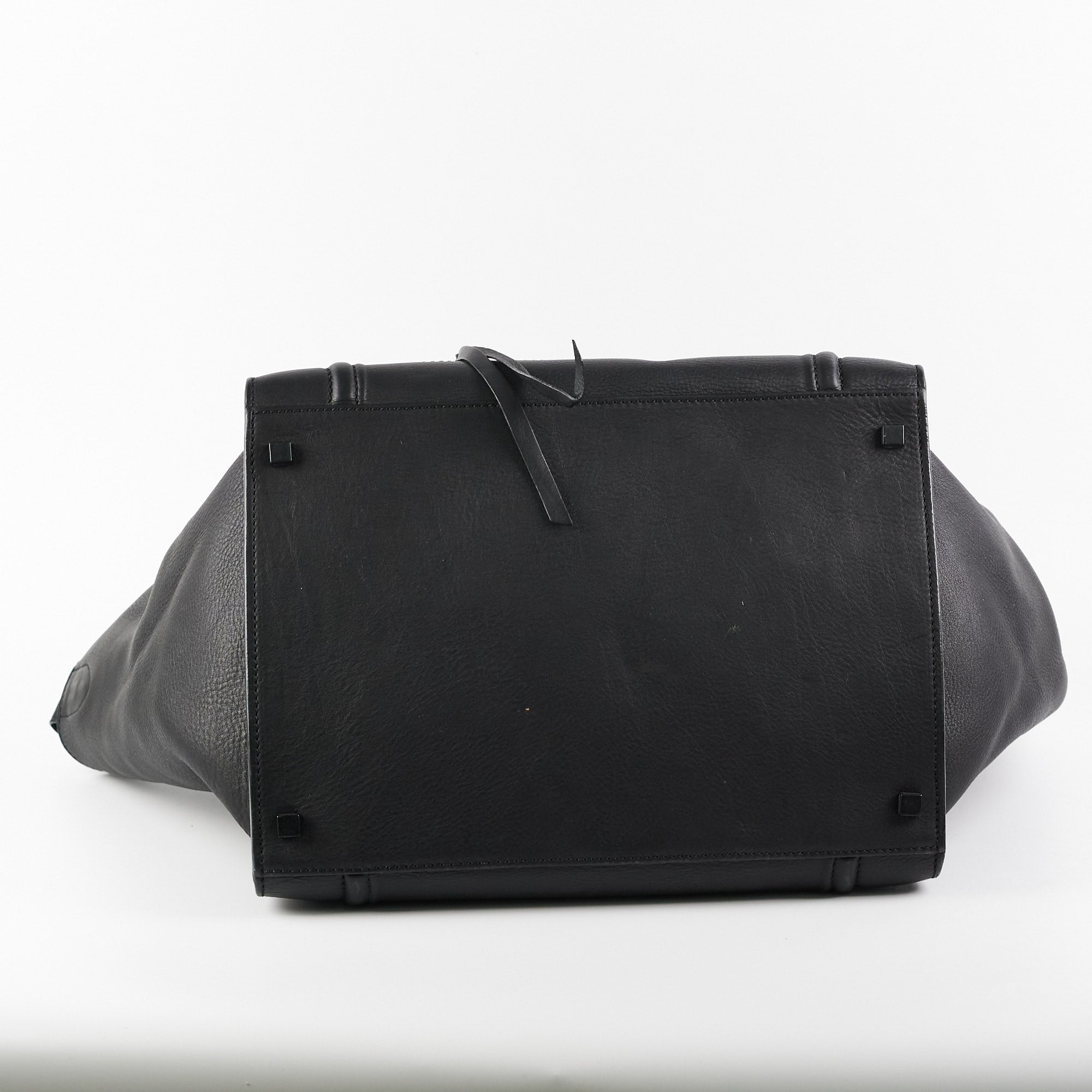 Celine Luggage Phantom Large Black Leather Tote Bag for Women - Stylish Designer Handbag for Work, Travel & Everyday Use