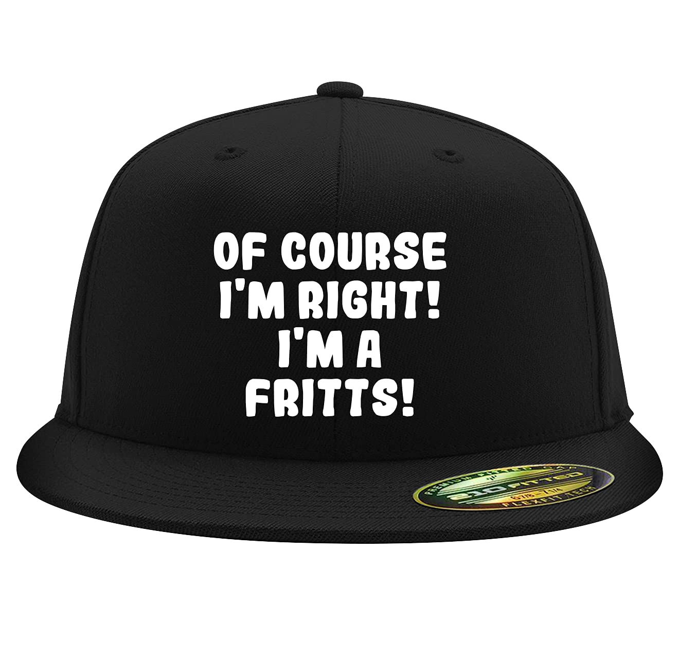 Of Course I'm Right! I'm A Fritts! - Flexfit 6210 Structured Flat Bill Fitted Baseball Cap for Men & Women | Adjustable Snapback Hat for Sports, Outdoor Activities & Casual Wear