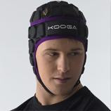 KOOGA SHADOW II Rugby Headguard - Black/Purple (54-58cm) | Protective Rugby Gear for Training & Matches | Adult Rugby Safety Equipment