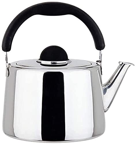 QIANMEI 2.5L Stainless Steel Whistling Tea Kettle - Retro Stovetop Kettle for Gas & Induction Cooktops - Large Capacity Tea Pot for Home, Office & Outdoor Use
