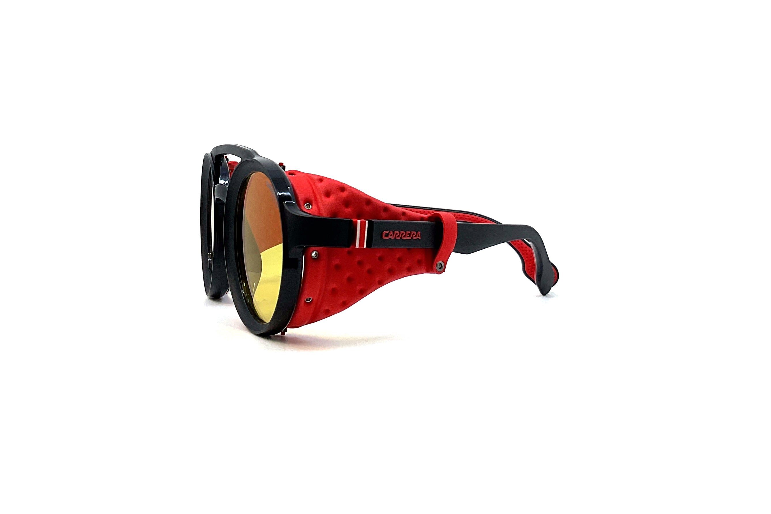 Carrera 5046/S Sunglasses - Black & Red Aviator Style for Men & Women - UV Protection, Fashion Eyewear for Driving, Outdoor Sports & Travel
