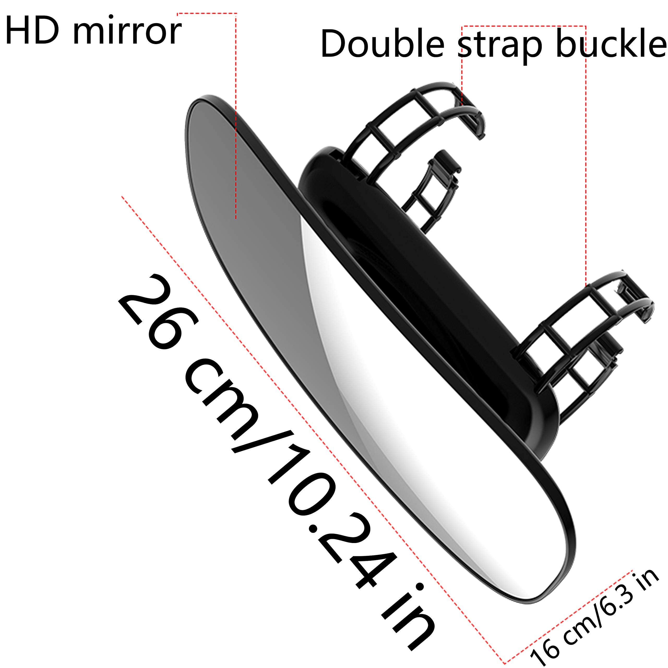 KEWAYO Baby Car Mirror for Rear Facing Car Seat - 360° Adjustable Safety Mirror with Ultra Stable Mount, Clear View for Backseat Baby Monitoring | Perfect for Parents, Road Trips & Safe Driving