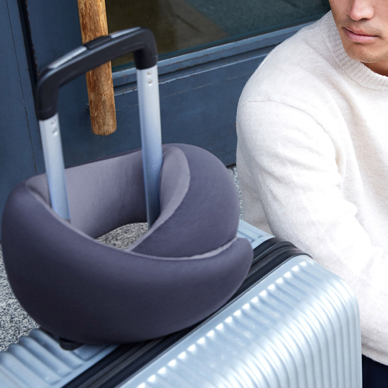 Ostrichpillow Go Neck Pillow - Travel & Nap Support for Office, Airplane & Car - Ergonomic Comfort for Neck Pain Relief & Better Sleep