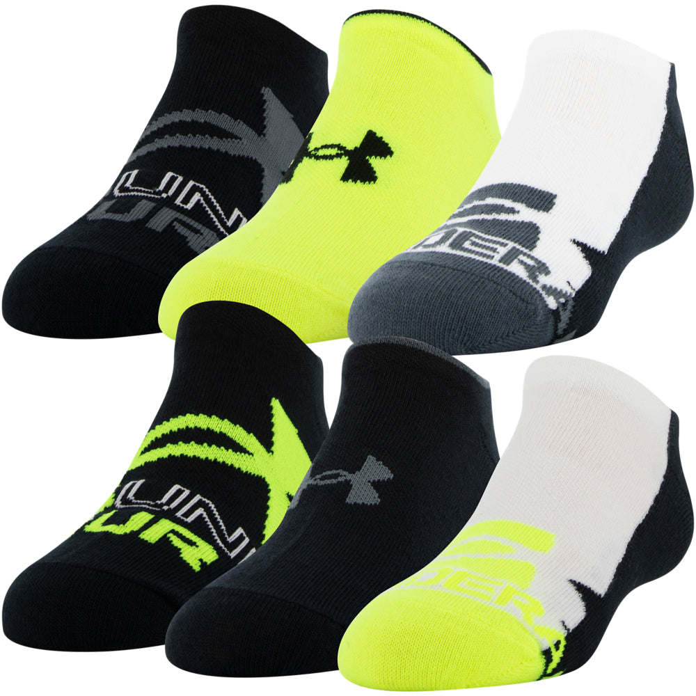 Under Armour Youth Essential Lite Low Cut Socks 6-Pack for Boys - Breathable & Comfortable Athletic Socks for Sports, School & Everyday Wear