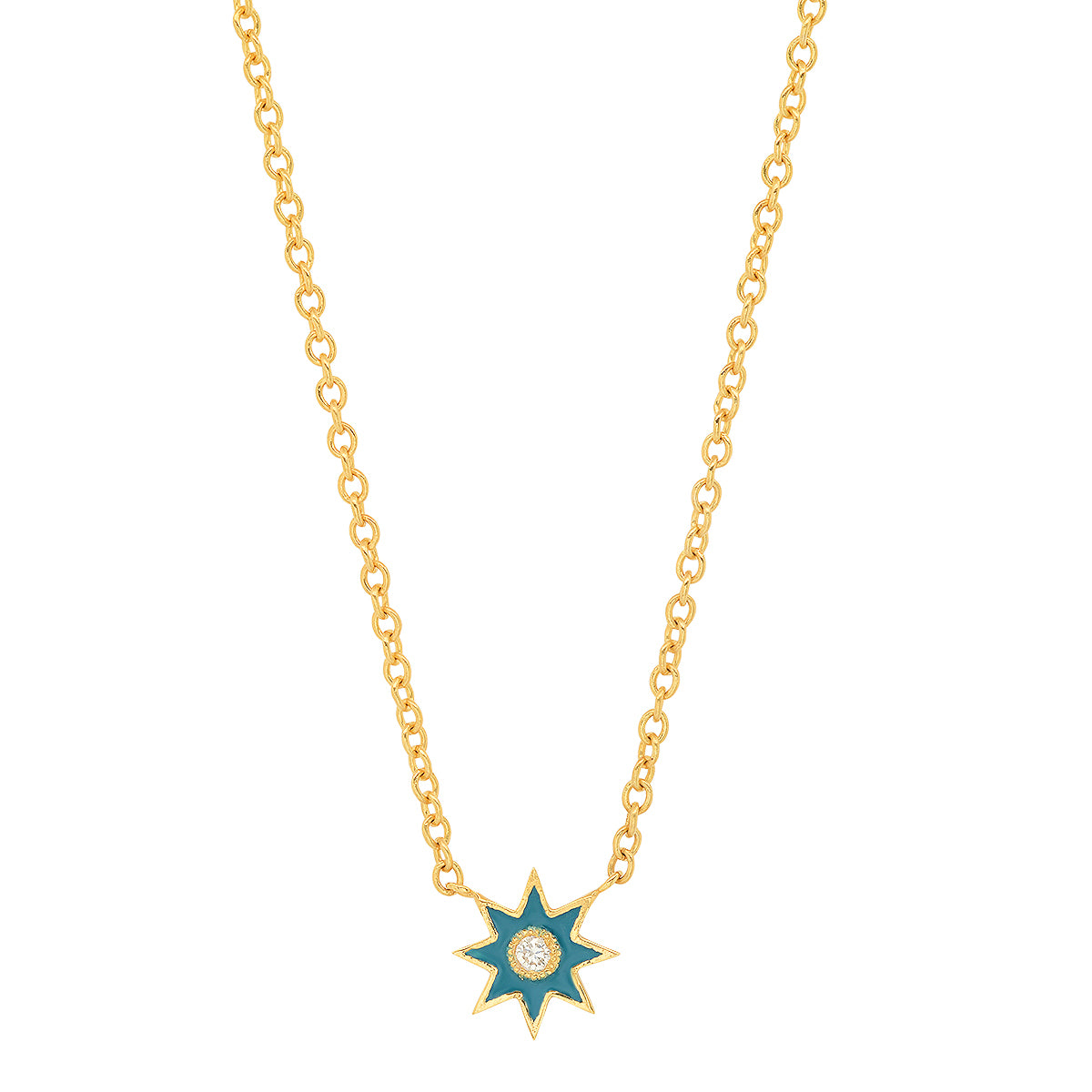 Single Star Enamel Pendant Necklace - Dainty Gold or Silver Celestial Jewelry for Women - Perfect for Everyday Wear, Gifts & Special Occasions