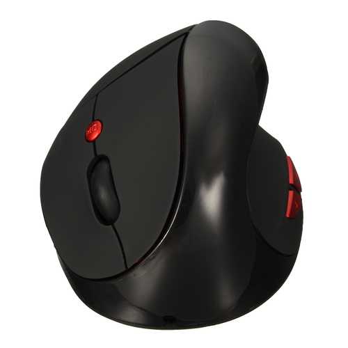 2400DPI Adjustable 6-Button 2.4GHz Rechargeable Wireless Ergonomic Vertical Optical Mouse - Perfect for Office Work, Gaming & Carpal Tunnel Relief