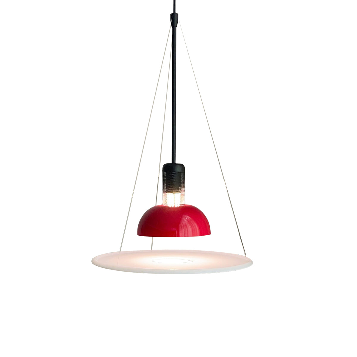 Modern Frisbee Pendant Light Fixture - Adjustable Hanging Chandelier for Dining Room, Kitchen Island & Bedroom - Stylish Industrial Ceiling Lighting Decor