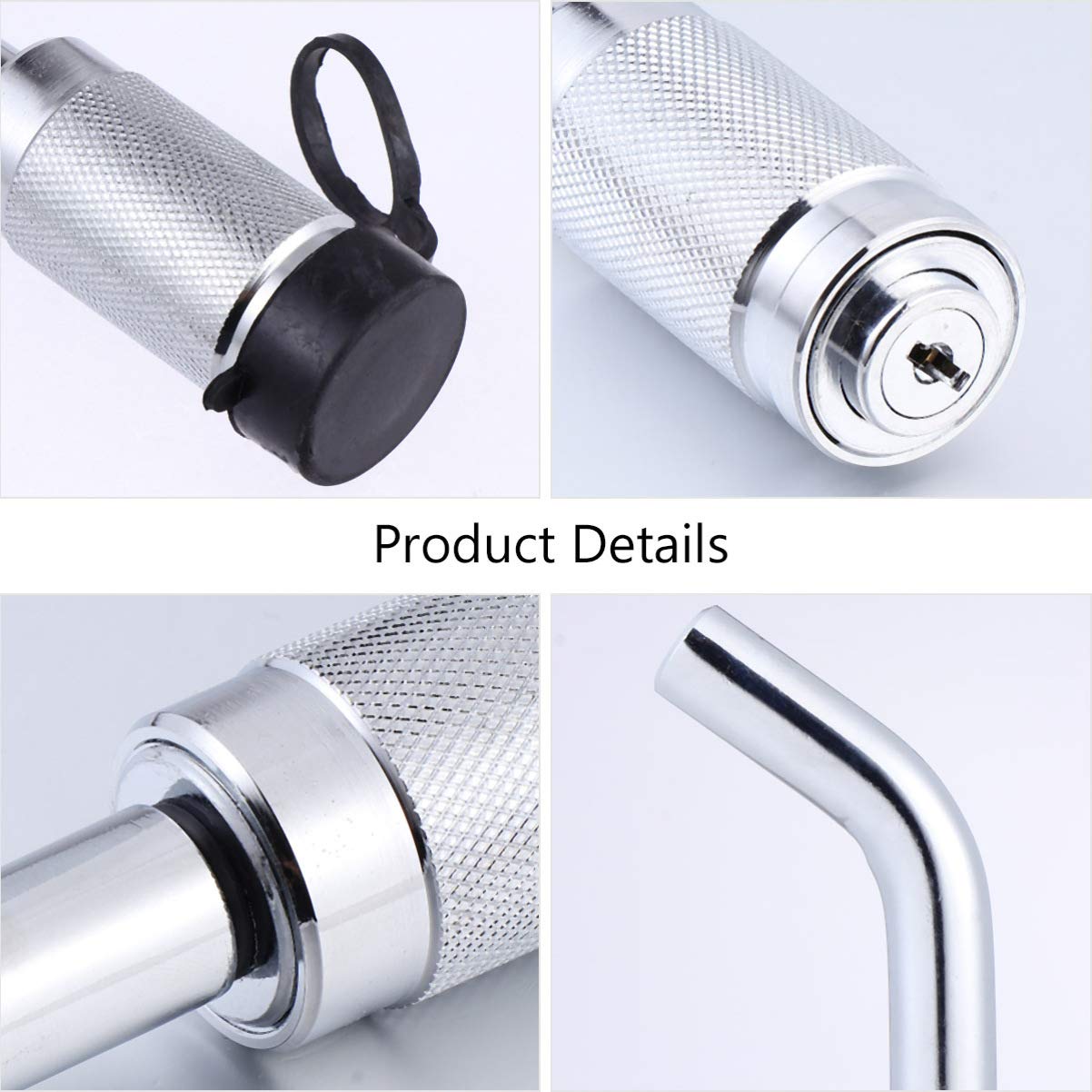 Garneck Heavy Duty Trailer Lock - High Security Iron Car Lock for Travel & Transport - Perfect for Trailers, RVs, Boats, and Storage Security
