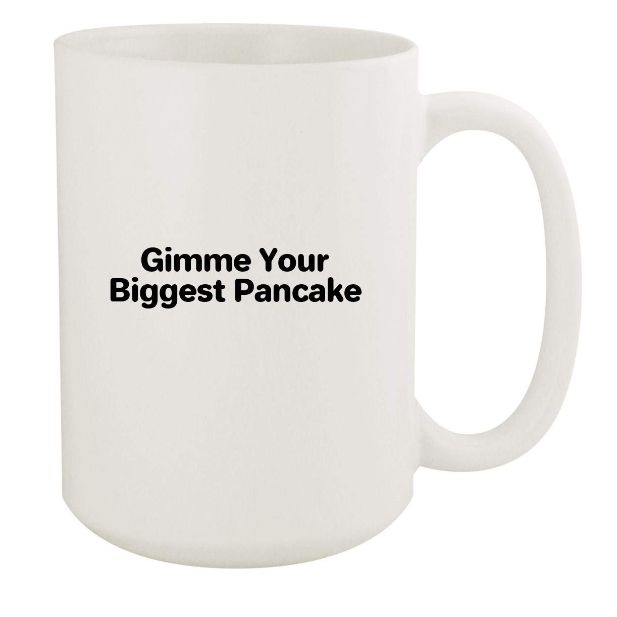 15oz White Ceramic Coffee Mug - Large Pancake Design - Perfect for Breakfast, Office & Gift Giving