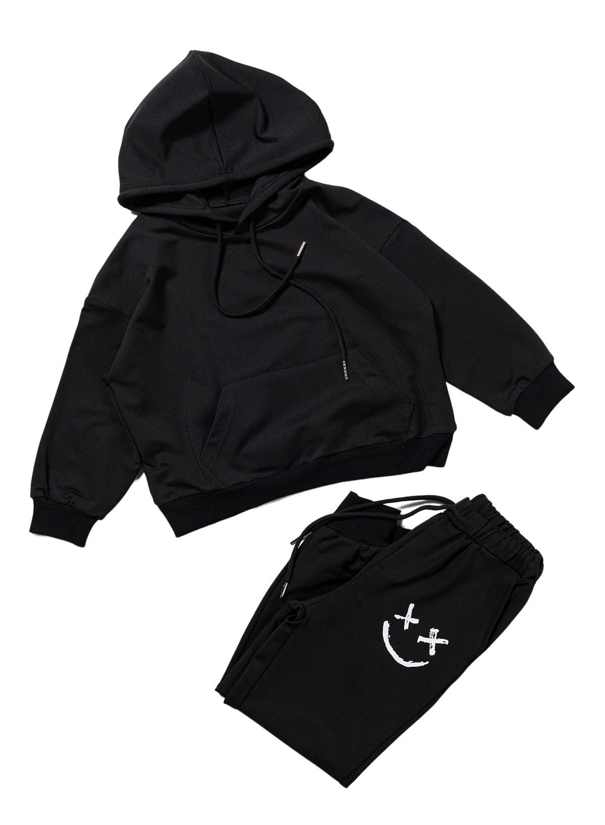 Blibean Unisex Kids Smile Hoodie & Sweatpants Set - Boys Girls Casual Outfit (Size 4-15 Years) - Perfect for School, Playdates & Family Outings