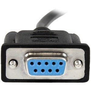 2m Black DB9 RS232 Serial Null Modem Cable - Female to Female 9-Pin Cross Connection for Computer, Printer & Industrial Equipment - Perfect for Data Transfer & Device Communication