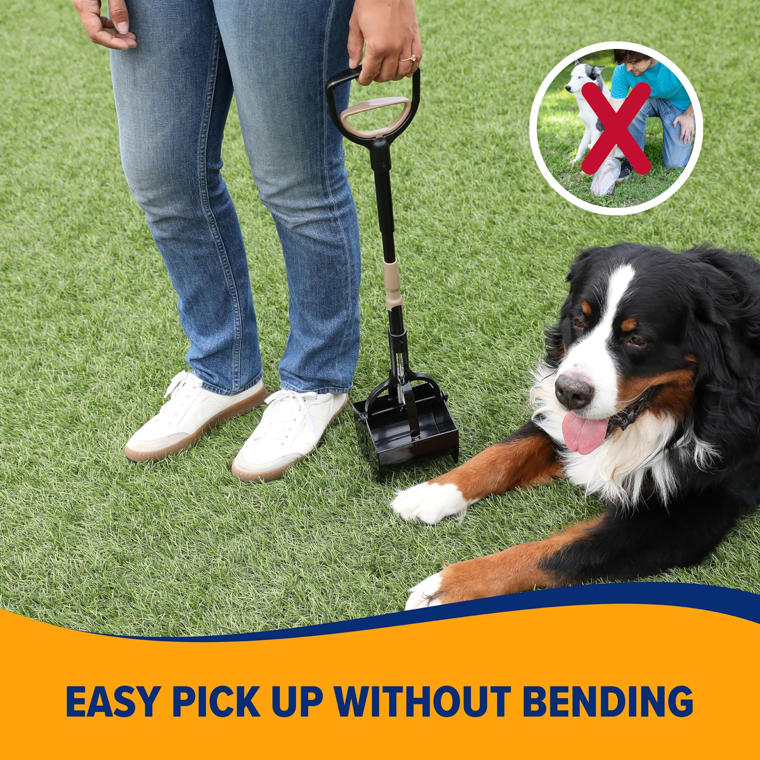 Arm & Hammer Pooper Scooper Claw - Heavy Duty Dog Waste Scooper for Yard Cleaning | Pet Waste Management System | Ideal for Backyard, Park & Dog Walking Cleanup