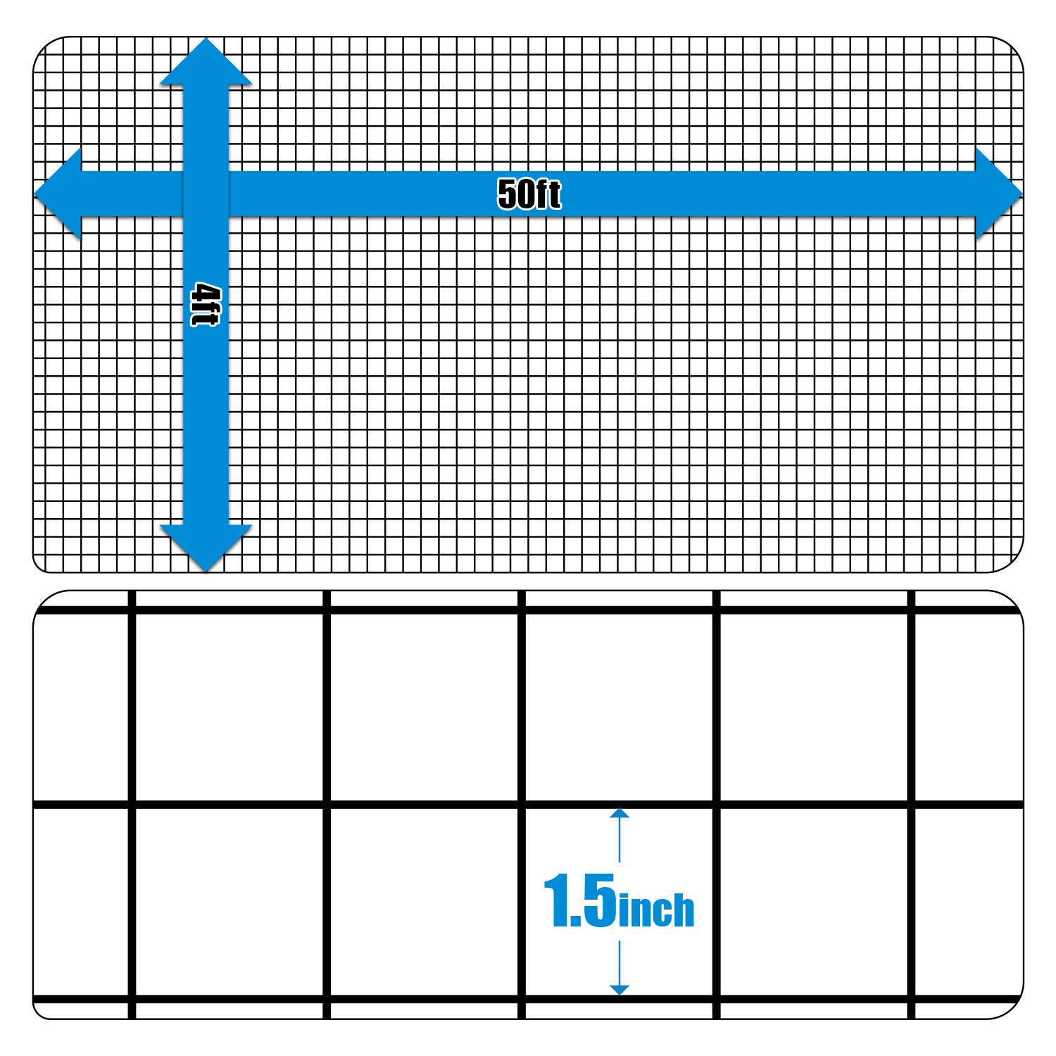 16 Gauge Black Vinyl Coated Welded Wire Mesh - 1.5