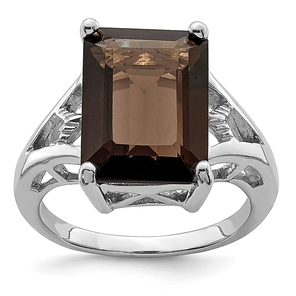 925 Sterling Silver Smoky Quartz Ring - Elegant Gemstone Jewelry for Women | Perfect Gift for Her | Ideal for Weddings, Anniversaries & Special Occasions