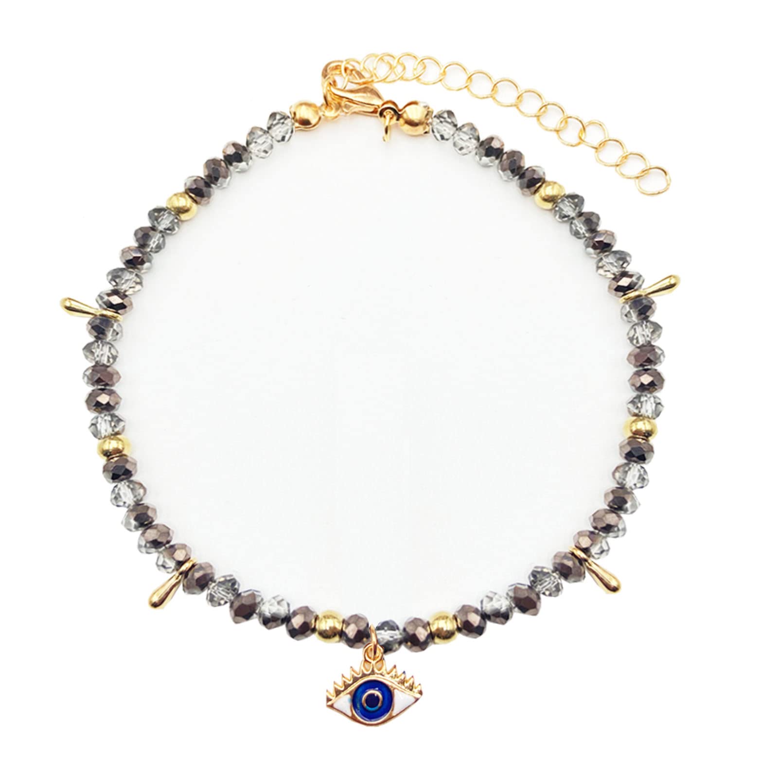 Taichell Evil Eye Beaded Anklets for Women - Waterproof Boho Beach Ankle Bracelets, Summer Foot Jewelry for Vacation, Pool Party & Festival Accessories