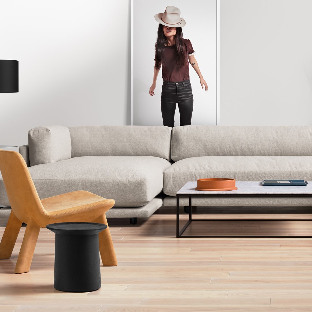 Blu Dot Coco Modern Side Table - Small Nightstand, End Table for Living Room, Bedroom, Office - Minimalist Design with Wooden Top