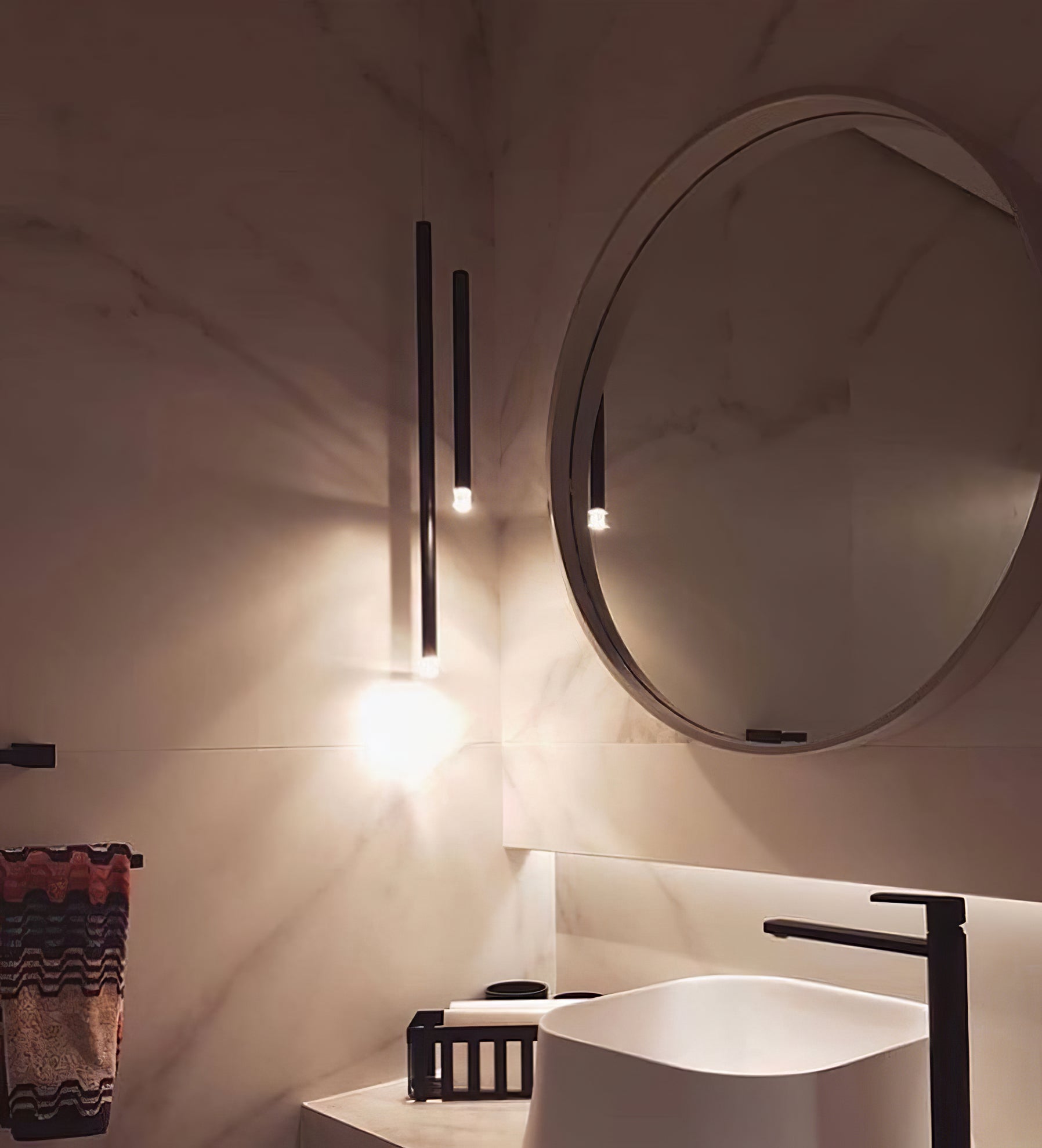 Modern Nano Suspension Chandelier - Sleek Minimalist LED Ceiling Light Fixture for Dining Room, Bedroom, and Living Room Decor