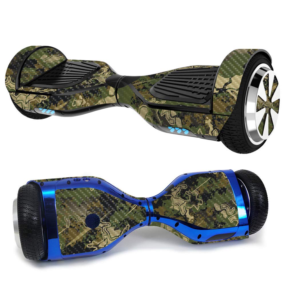 MightySkins Carbon Fiber Vinyl Wrap for Ultra Hoverboard - Viper Woodland Camo | Protective & Durable Textured Skin | Easy to Apply, Remove & Change Styles | Made in USA | Perfect for Outdoor Adventures & Personalization