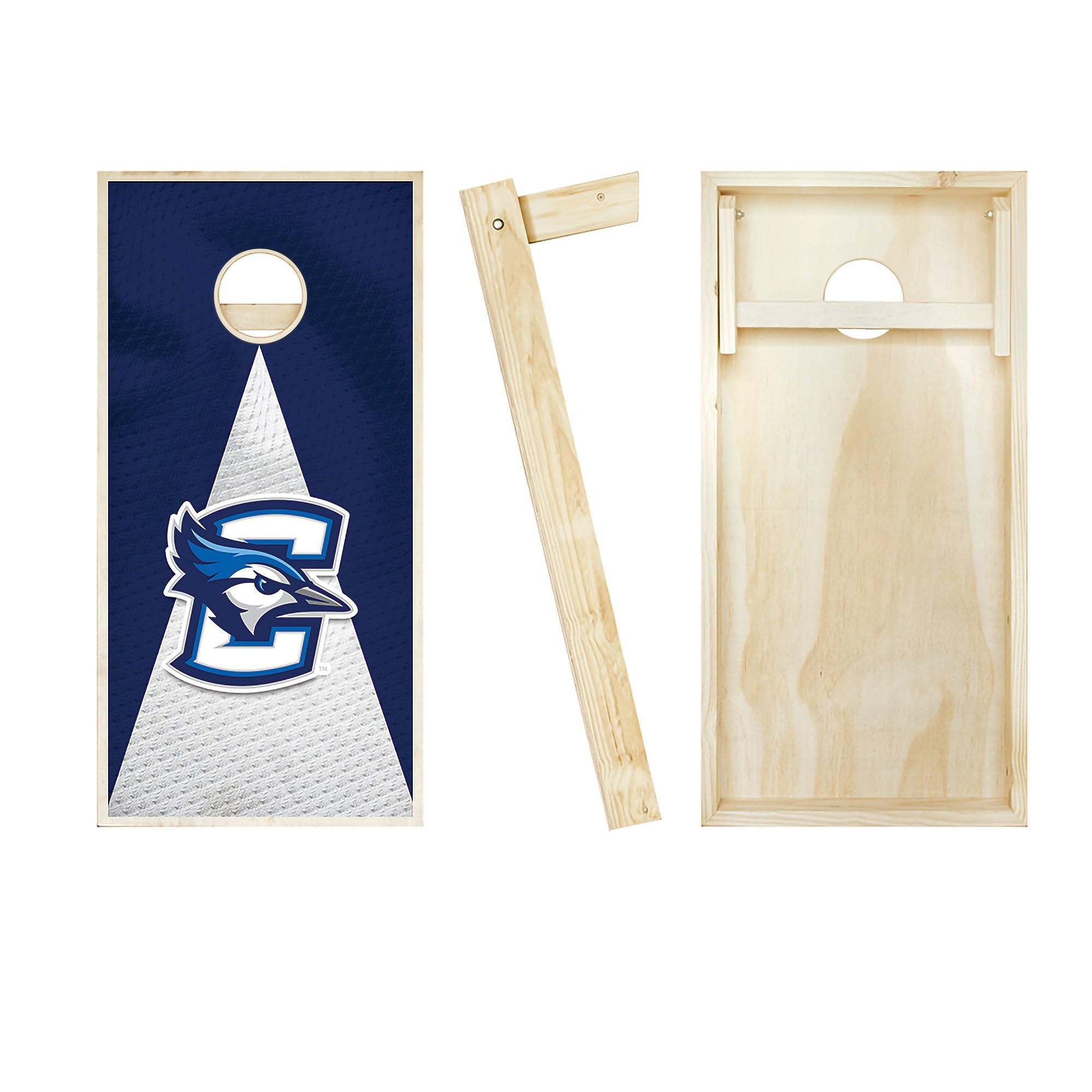 Skip's Garage Creighton Jersey Cornhole Board Set - Official Team Logo Design - Regulation Size Cornhole Game for Tailgating, Backyard Parties & Outdoor Events