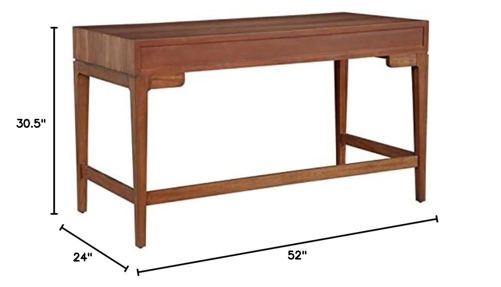 Nova Large Desk - Honey Maple Finish, Modern Home Office Desk for Work & Study, Spacious Writing Table with Sturdy Construction, Perfect for Home Office, Study Room & Workspace