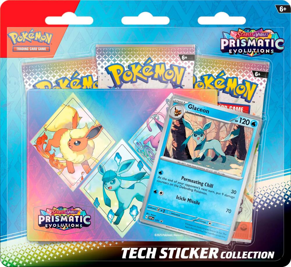 Prismatic Evolutions Tech Sticker Collection - Waterproof Vinyl Decals for Laptops, Phones & Gaming Gear - Perfect for Tech Enthusiasts & DIY Decor