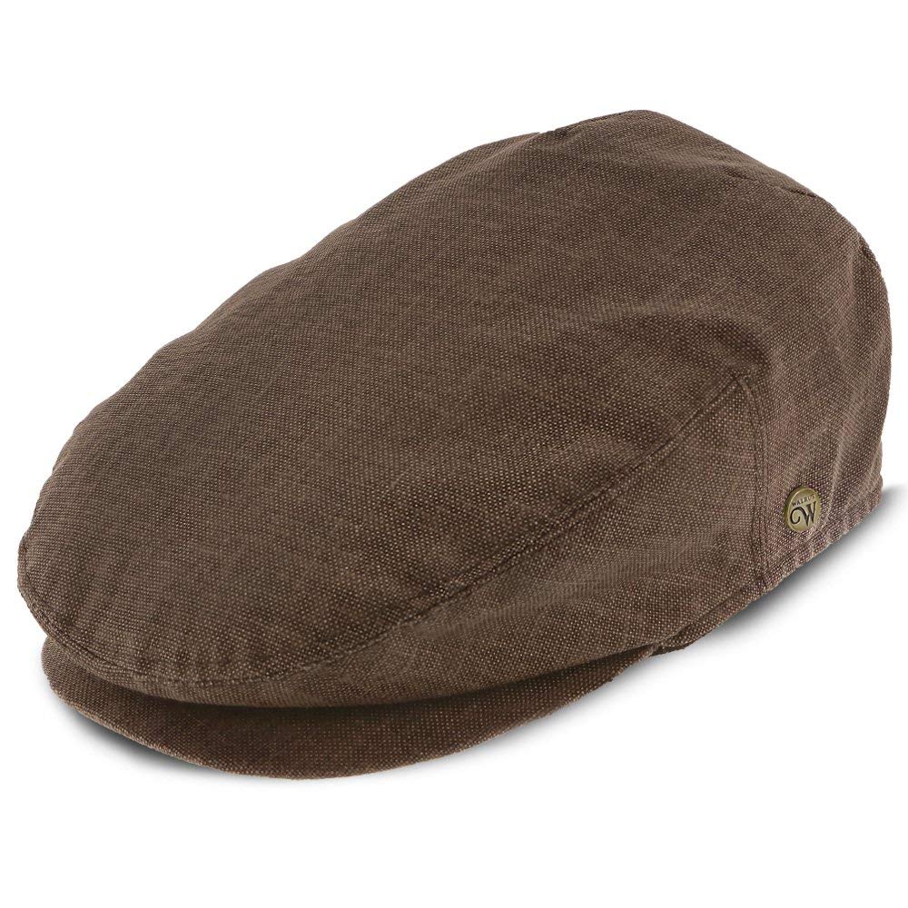 Brown Linen Ivy Cap for Men - Stylish Outdoor Hat