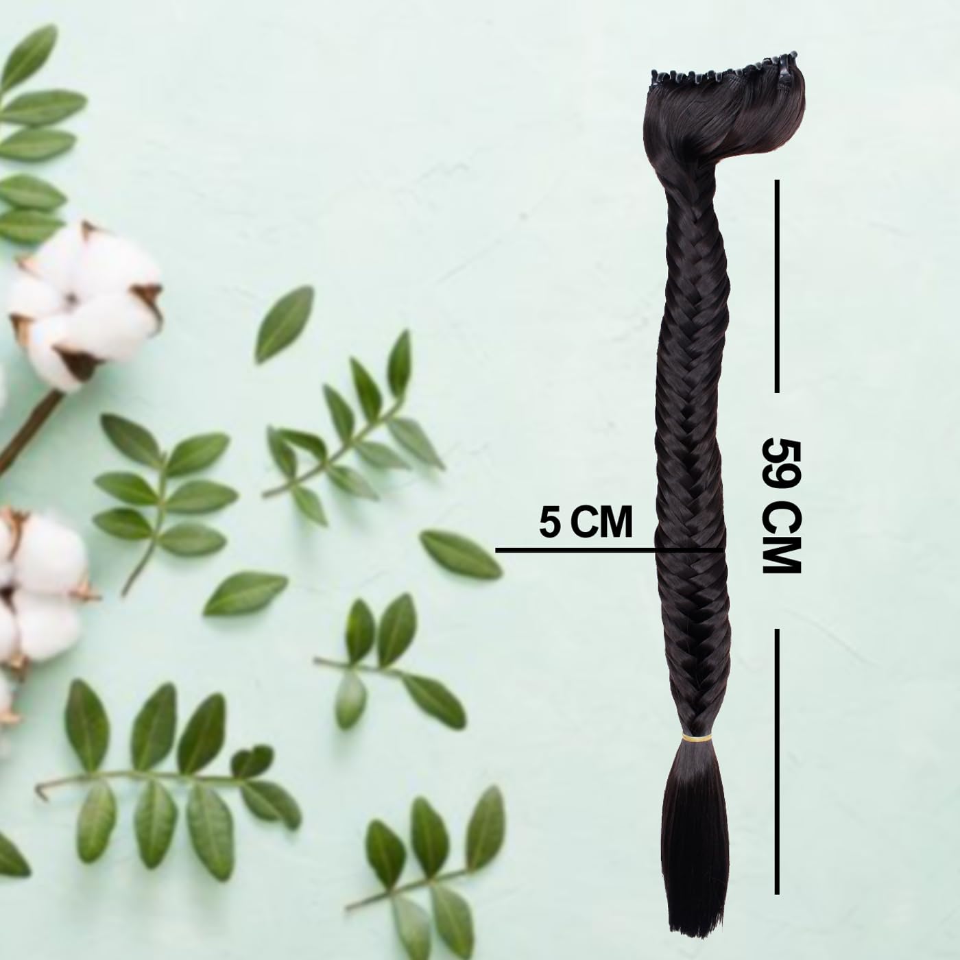 Premium Pelo Synthetic Hair Extensions for Women & Girls - Natural-Looking Artificial Choti & Braids - Pack of 1 | Perfect for Cultural Events, Weddings & Daily Styling