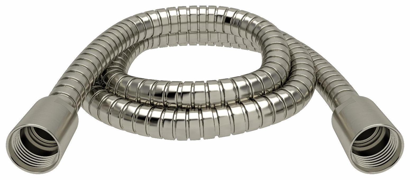 59-Inch Brushed Nickel Metal Shower Hose - 7259BN RIOBEL - Flexible & Durable Bathroom Replacement Hose for Rain Shower Heads (Perfect for Home, Hotel & Spa Use)